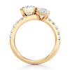 Thumbnail Image 2 of J'Lure Radiant Brilliant-Cut Two-Stone Lab-Created Diamond Engagement Ring 3-3/8 ct tw 18K Yellow Gold