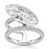 Thumbnail Image 1 of J'Lure Moval Old-Cut Lab-Grown Diamond Spiral Engagement Ring 3-7/8 ct tw 18K White Gold