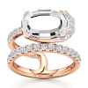 Thumbnail Image 1 of J'Lure Oval Portrait-Cut Lab-Grown Diamond Spiral Engagement Ring 3-5/8 ct tw 18K Rose Gold