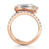 Thumbnail Image 2 of J'Lure Oval Portrait-Cut Lab-Grown Diamond Spiral Engagement Ring 3-5/8 ct tw 18K Rose Gold