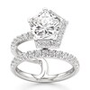 Thumbnail Image 1 of J'Lure Pentagon Brilliant-Cut Lab-Grown Diamond Spiral Engagement Ring 3-7/8 ct tw 18K White Gold