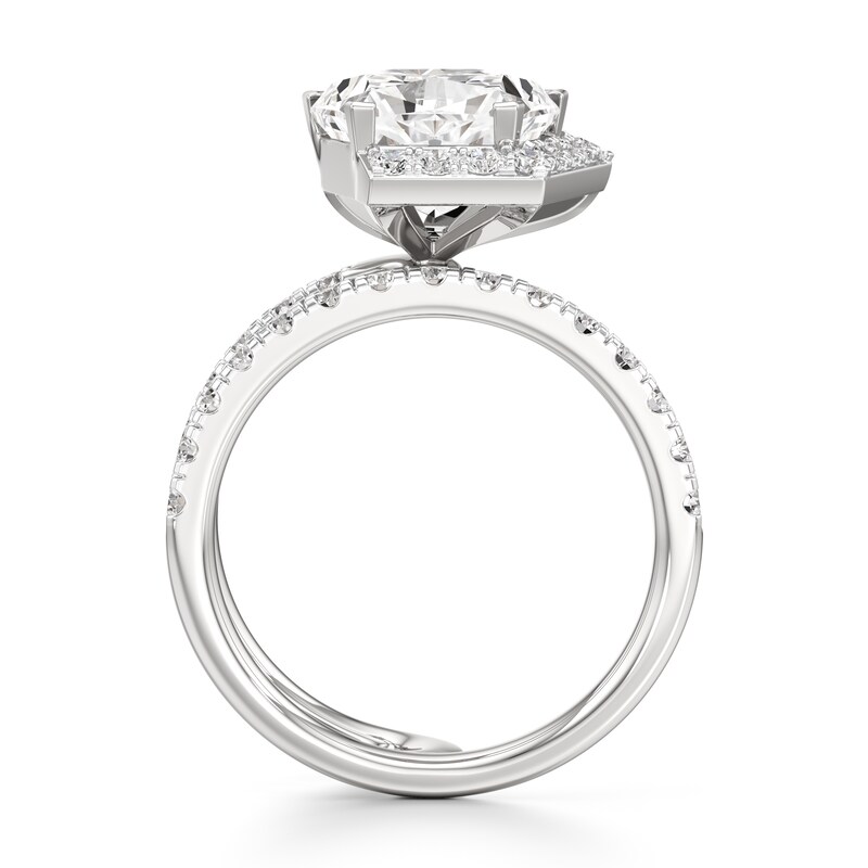 Main Image 2 of J'Lure Pentagon Brilliant-Cut Lab-Grown Diamond Spiral Engagement Ring 3-7/8 ct tw 18K White Gold