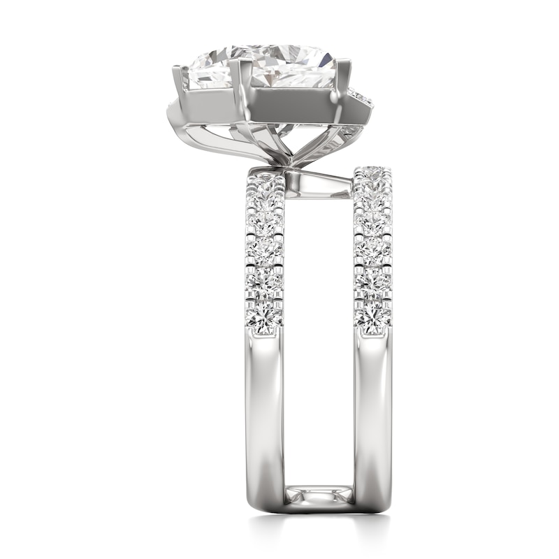 Main Image 3 of J'Lure Pentagon Brilliant-Cut Lab-Grown Diamond Spiral Engagement Ring 3-7/8 ct tw 18K White Gold