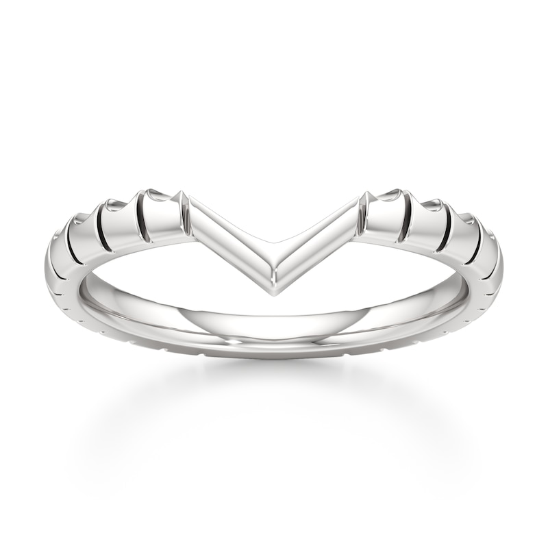 Main Image 1 of J'Lure Contour Wedding Band 18K White Gold