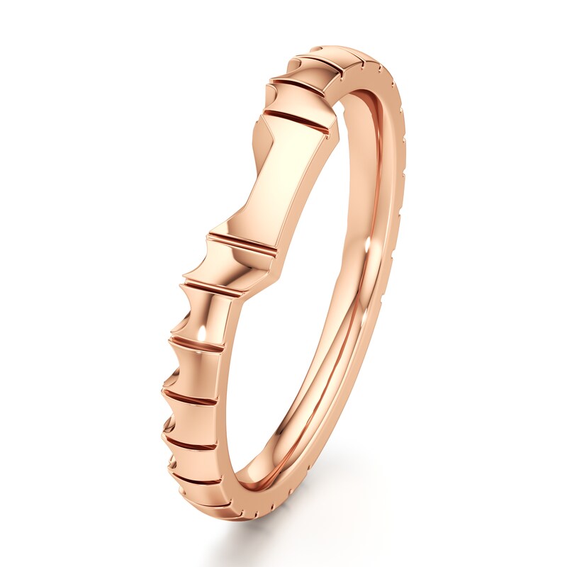 Main Image 4 of J'Lure Contour Wedding Band 18K Rose Gold