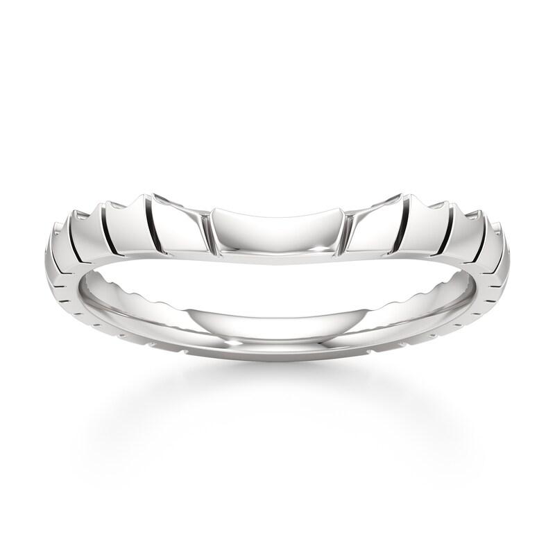Main Image 1 of J'Lure Contour Wedding Band 18K White Gold