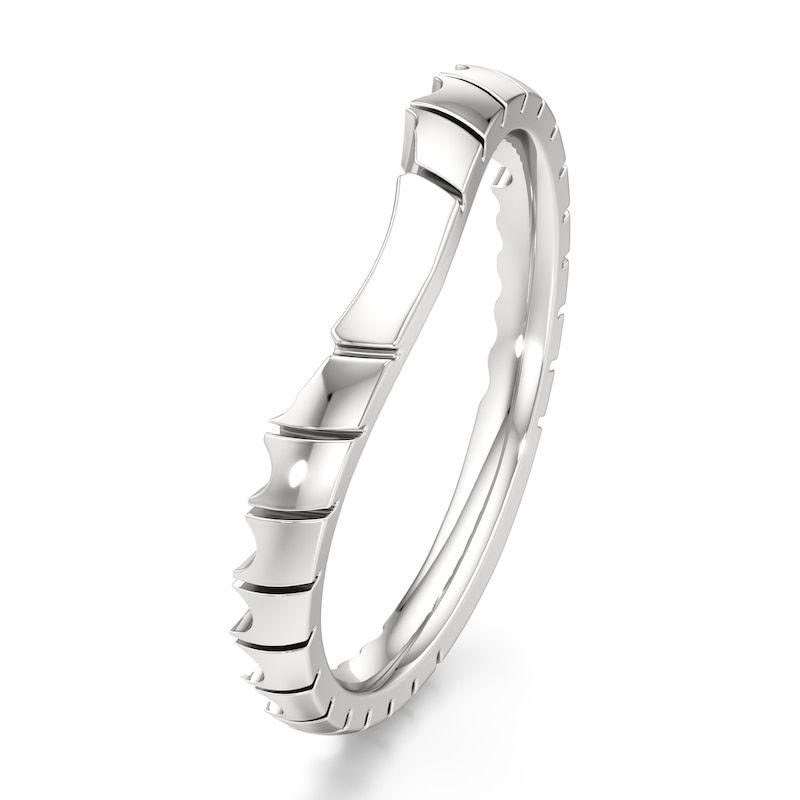 Main Image 4 of J'Lure Contour Wedding Band 18K White Gold