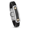 Thumbnail Image 6 of Baraka Men's Rubber Strap Bracelet with Stainless Steel, Carbon Fiber & 18K Yellow Gold 7.75"