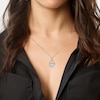 Thumbnail Image 3 of Cultured Pearl & Diamond Accent Wishbone Necklace 10K Yellow Gold 18"