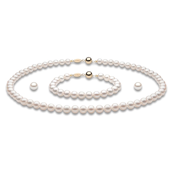 Yoko London Cultured Pearl Gift Set 18K Yellow Gold