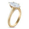 Thumbnail Image 2 of Marquise-Cut Lab-Grown Diamond Solitaire Plus Engagement Ring 2 ct tw 14K Yellow Gold (VS2/F)