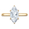 Thumbnail Image 3 of Marquise-Cut Lab-Grown Diamond Solitaire Plus Engagement Ring 2 ct tw 14K Yellow Gold (VS2/F)