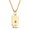 Thumbnail Image 3 of 1933 by Esquire Men's Natural Tiger's Eye Quartz & Diamond Necklace 1/4 ct tw 14K Yellow Gold-Plated Sterling Silver 22"