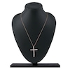 Thumbnail Image 4 of Lab-Grown Diamond Cross Necklace 2 ct tw 14K Rose Gold 18"