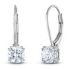 Thumbnail Image 2 of Round-Cut Lab-Grown Diamond Solitaire Drop Earrings 1-1/2 ct tw 14K White Gold (SI2/F)