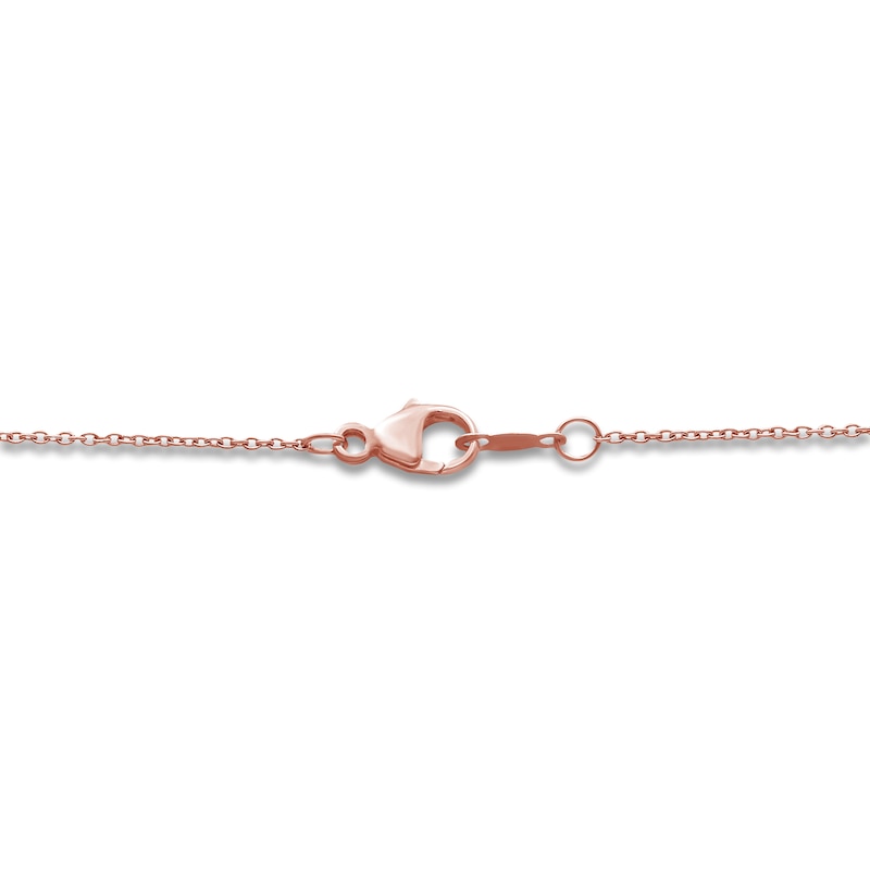 Main Image 3 of Heart-Shaped Natural Morganite & Diamond Accent Necklace 10K Rose Gold 18"