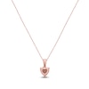 Thumbnail Image 4 of Heart-Shaped Natural Morganite & Diamond Accent Necklace 10K Rose Gold 18"