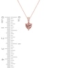 Thumbnail Image 6 of Heart-Shaped Natural Morganite & Diamond Accent Necklace 10K Rose Gold 18"