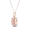 Thumbnail Image 2 of Morganite Necklace 1/10 ct tw Diamonds 10K Rose Gold
