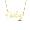 Thumbnail Image 1 of Script Nameplate Necklace 10K Yellow Gold 18"