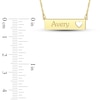 Thumbnail Image 4 of Engravable Name Bar Necklace with Heart Cutout 14K Yellow Gold 18"