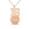 Thumbnail Image 1 of Engravable Sports Number Necklace 14K Rose Gold-Plated Sterling Silver 18"