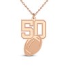 Thumbnail Image 3 of Engravable Sports Number Necklace 14K Rose Gold-Plated Sterling Silver 18"