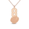 Thumbnail Image 4 of Engravable Sports Number Necklace 14K Rose Gold-Plated Sterling Silver 18"