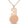 Thumbnail Image 7 of Engravable Sports Number Necklace 14K Rose Gold-Plated Sterling Silver 18"