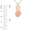 Thumbnail Image 9 of Engravable Sports Number Necklace 14K Rose Gold-Plated Sterling Silver 18"