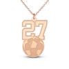 Thumbnail Image 10 of Engravable Sports Number Necklace 14K Rose Gold-Plated Sterling Silver 18"