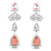 Thumbnail Image 4 of Multi-Shape Pink & White Lab-Grown Diamond Drop Earrings 3-1/2 ct tw 14K White Gold