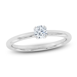 Round-Cut Diamond Solitaire Engagement Ring 1/4 ct tw 14K White Gold (I2/I)