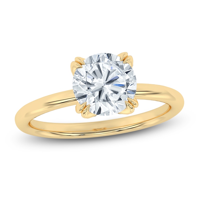 Main Image 1 of Round-Cut Diamond Solitaire Engagement Ring 2 ct tw 14K Yellow Gold (I2/I)