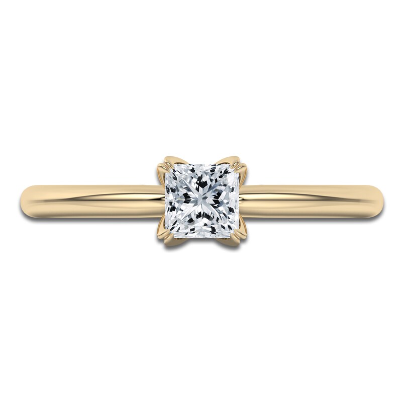 Main Image 3 of Princess-Cut Diamond Solitaire Engagement Ring 1/2 ct tw 14K Yellow Gold (I2/I)