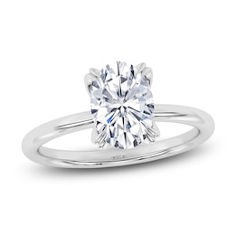 Certified Oval-Cut Diamond Solitaire Engagement Ring 2 ct tw Platinum (VS2/F)