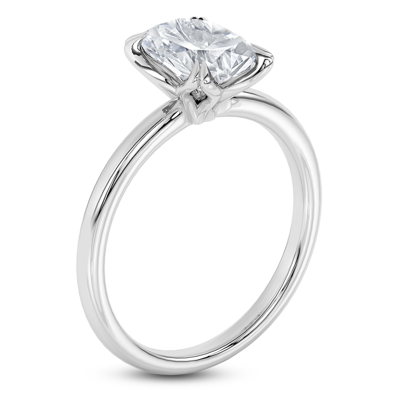 Main Image 2 of Certified Oval-Cut Diamond Solitaire Engagement Ring 2 ct tw Platinum (VS2/F)