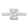 Thumbnail Image 3 of Certified Oval-Cut Diamond Solitaire Engagement Ring 2 ct tw Platinum (VS2/F)