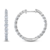 Thumbnail Image 1 of Lab-Grown Diamond Graduated Inside-Out Hoop Earrings 2 ct tw 14K White Gold