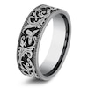 Thumbnail Image 2 of Men's Scrollwork & Birds Comfort-Fit Wedding Band Tungsten Carbide 7mm