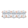 Thumbnail Image 3 of Oval-Cut Lab-Grown Diamond Five-Stone Anniversary Ring 3 ct tw 14K Rose Gold