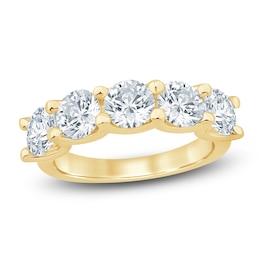 Lab-Grown Diamond Five-Stone Anniversary Ring 3 ct tw 14K Yellow Gold