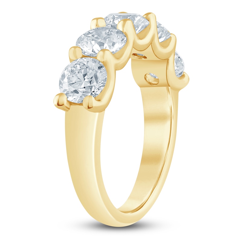 Main Image 2 of Lab-Grown Diamond Five-Stone Anniversary Ring 3 ct tw 14K Yellow Gold