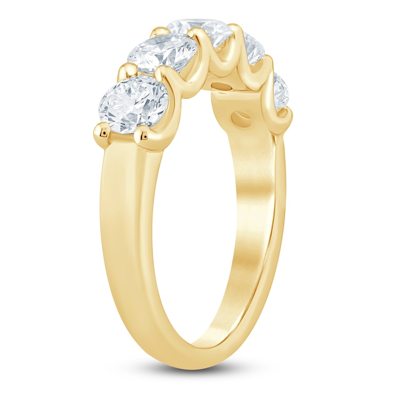 Main Image 2 of Lab-Grown Diamond Five-Stone Anniversary Ring 2 ct tw 14K Yellow Gold
