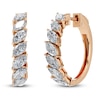 Thumbnail Image 2 of Marquise-Cut Lab-Grown Diamond Hoop Earrings 2 ct tw 14K Rose Gold