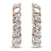Thumbnail Image 4 of Marquise-Cut Lab-Grown Diamond Hoop Earrings 2 ct tw 14K Rose Gold