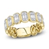 Thumbnail Image 1 of Shy Creation Baguette & Round-Cut Multi-Diamond Ring 3/8 ct tw 14K Yellow Gold SC55027028RD