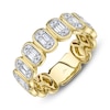 Thumbnail Image 2 of Shy Creation Baguette & Round-Cut Multi-Diamond Ring 3/8 ct tw 14K Yellow Gold SC55027028RD