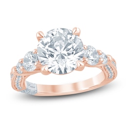 Pnina Tornai Round-Cut Lab-Grown Diamond Engagement Ring 4 ct tw 14K Rose Gold