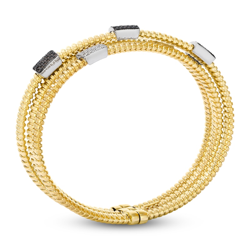 Main Image 2 of Le Vian Diamond Flex Crossover Bangle Bracelet 1 ct tw 14K Honey Gold